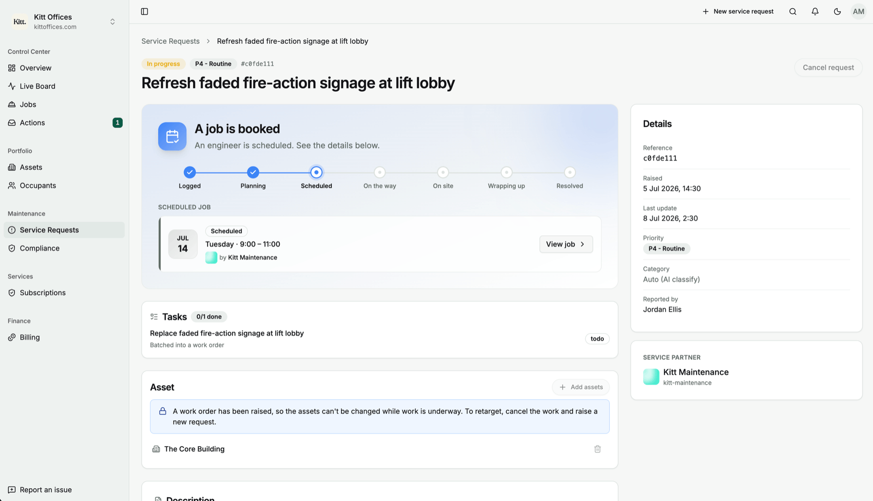 Reeve compliance — Scheduled resolution